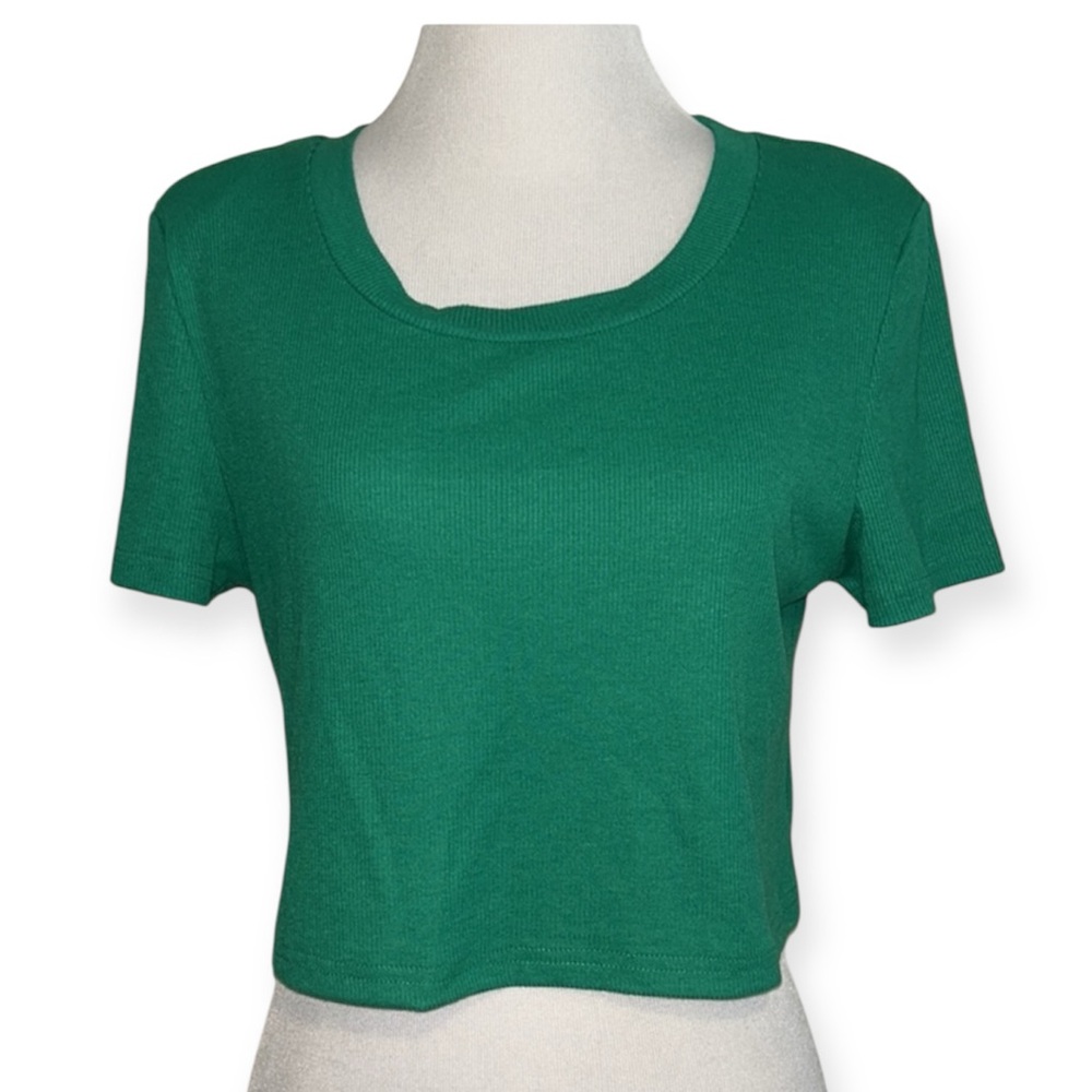 5/$30 🎈 Shein women’s large solid rib‎ knit crop tee